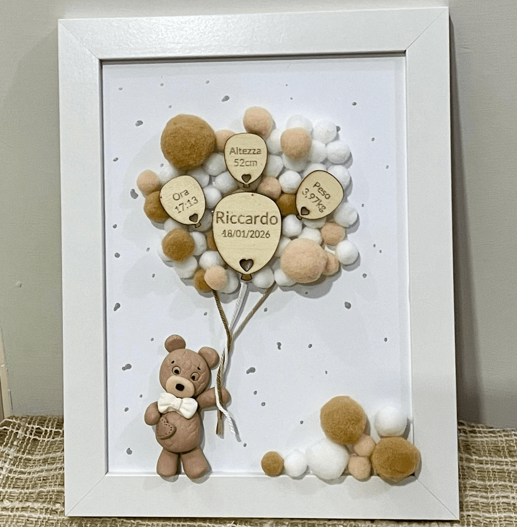 Quadretto nascita Palloncini - immagine 4