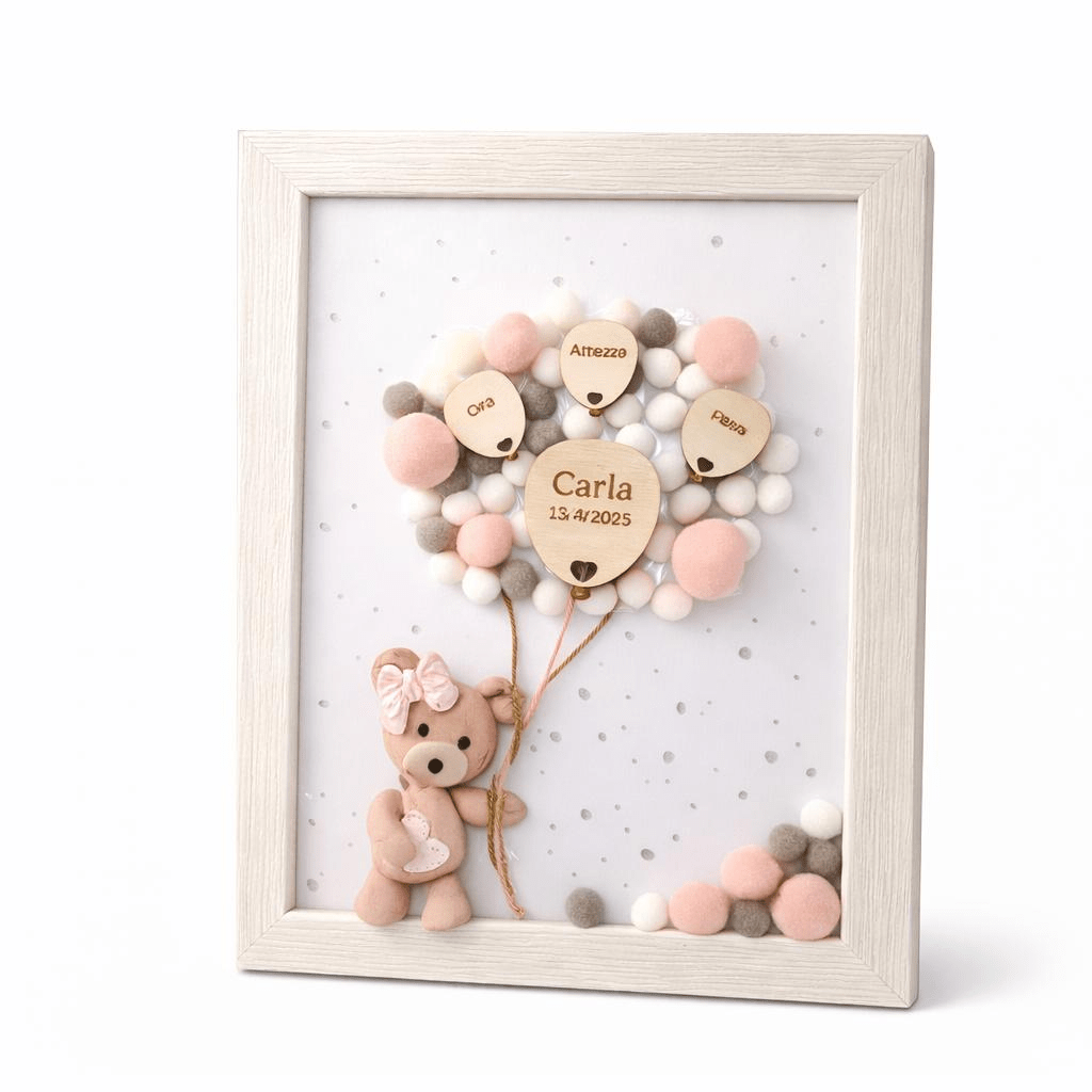 Quadretto nascita Palloncini